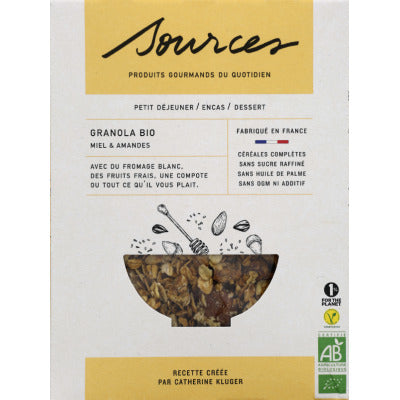 Sources Granola Miel Amande Bio 350g Sources Granola Miel Amande Bio 350g