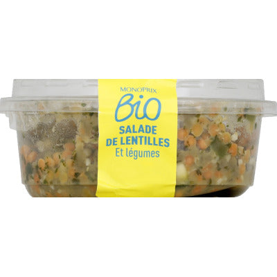 Monoprix Bio Salade de lentilles et légumes Bio 165g Monoprix Bio Salade de lentilles et légumes Bio 165g