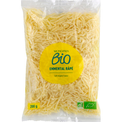 Monoprix Bio Emmental Râpé 200g Monoprix Bio Emmental Râpé 200g