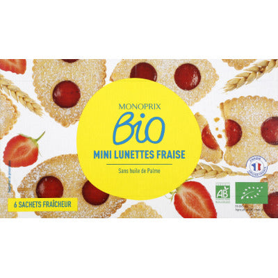 Monoprix Bio Mini Lunettes Fraise 156g Monoprix Bio Mini Lunettes Fraise 156g