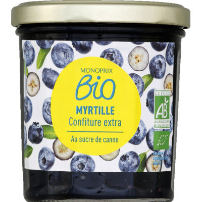 Monoprix Bio Confiture Extra de Myrtille au Sucre de Canne 360g Monoprix Bio Confiture Extra de Myrtille au Sucre de Canne 360g