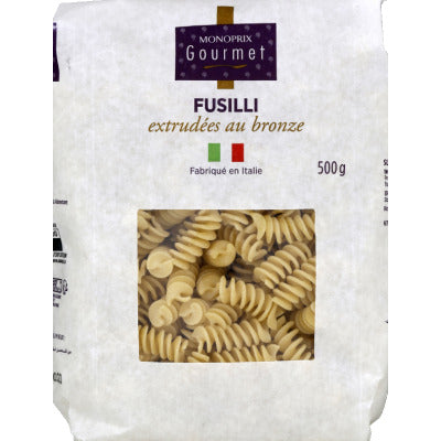 Monoprix Gourmet Fusilli extrudées au bronze 500g Monoprix Gourmet Fusilli extrudées au bronze 500g