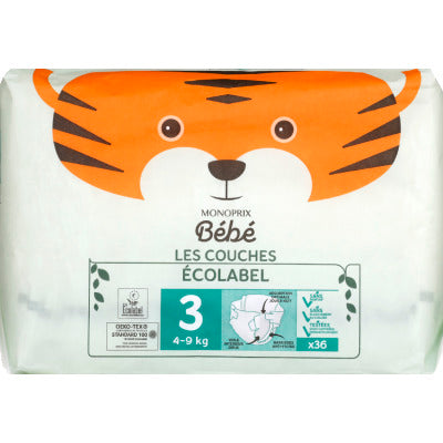 Monoprix Bébé Couches écologiques Taille 3x36 Monoprix Bébé Couches écologiques Taille 3x36