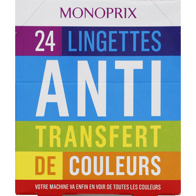 Monoprix Lingettes Anti Transfert De Couleurs X24 Monoprix Lingettes Anti Transfert De Couleurs X24