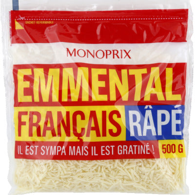 Monoprix Emmental Râpé 500g Monoprix Emmental Râpé 500g