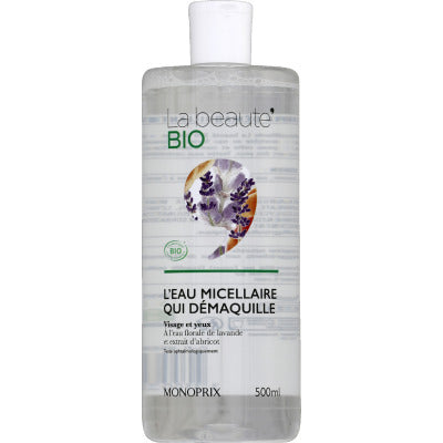 Monoprix La Beauté Bio L'Eau Micellaire Qui Démaquille 500ml Monoprix La Beauté Bio L'Eau Micellaire Qui Démaquille 500Ml