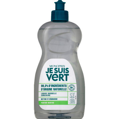 Monoprix Je Suis Vert Liquide Vaisselle Concentré Parfum Menthe 500ml Monoprix Je Suis Vert Liquide Vaisselle Concentré Parfum Menthe 500ml