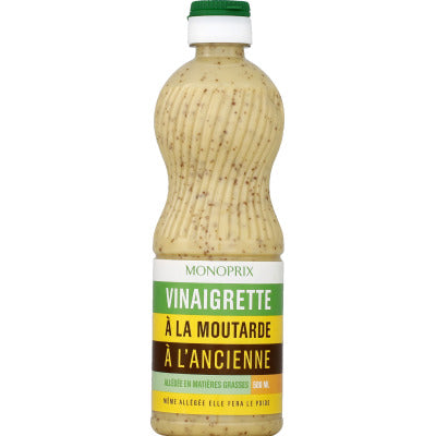 Monoprix Vinaigrette allégée à la moutarde à l'ancienne 50cl Monoprix Vinaigrette allégée à la moutarde à l'ancienne 50cl