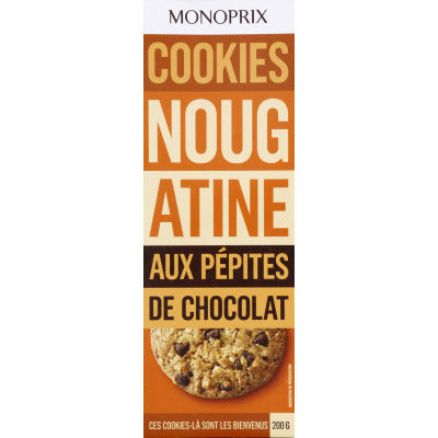 Monoprix Cookies Nougatine aux Pépites de Chocolat 200g Monoprix Cookies Nougatine aux Pépites de Chocolat 200g