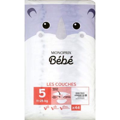 Monoprix Bébé Couches Taille 5 X44 Monoprix Bébé Couches Taille 5 X44