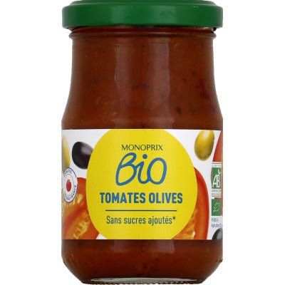Monoprix Bio Sauce Tomates Olives 200g Monoprix Bio Sauce Tomates Olives 200g