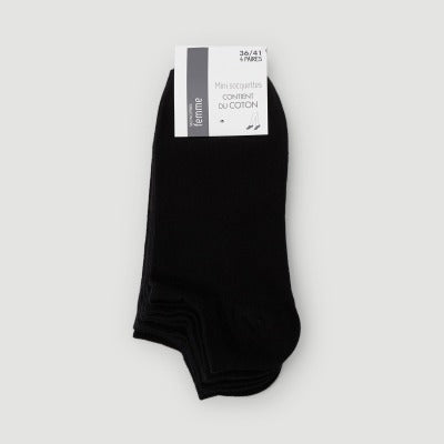 Monoprix Femme Socquettes Noires x4 - TU Monoprix Femme Socquettes Noires x4 - TU