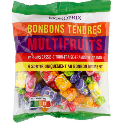 Monoprix Bonbons tendres multifruits 250g Monoprix Bonbons tendres multifruits 250g