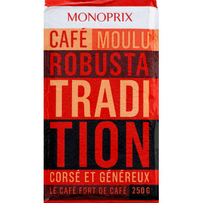Monoprix Café Moulu Robusta Tradition 250g Monoprix Café Moulu Robusta Tradition 250g