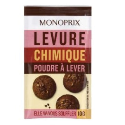 Monoprix Levure chimique en poudre 5 x 10g Monoprix Levure chimique en poudre 5 x 10g
