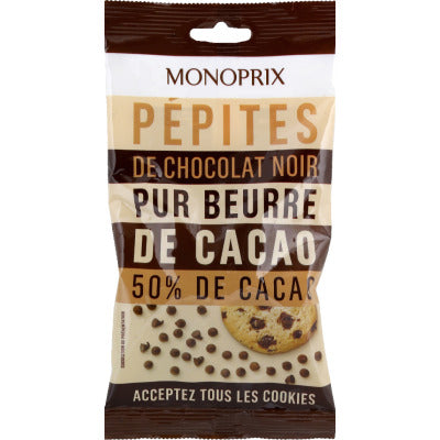 Monoprix Pépites De Chocolat Noir 100g Monoprix Pépites De Chocolat Noir 100G