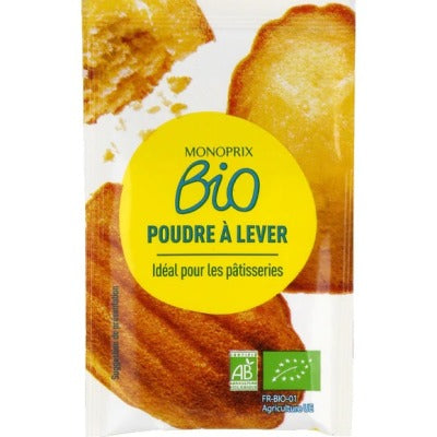 Monoprix Bio Poudre À Lever, Idéal Pour Pâtisserie 5x10g Monoprix Bio Poudre À Lever, Idéal Pour Pâtisserie 5x10g