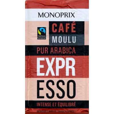 Monoprix Café Moulu Expresso Pur Arabica 250g Monoprix Café Moulu Expresso Pur Arabica 250g