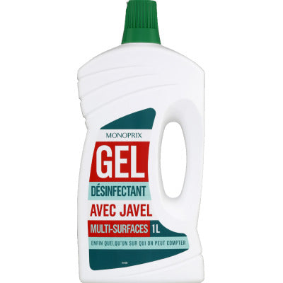 Monoprix Gel désinfectant multi-surfaces avec javel 1L Monoprix Gel désinfectant multi-surfaces avec javel 1L