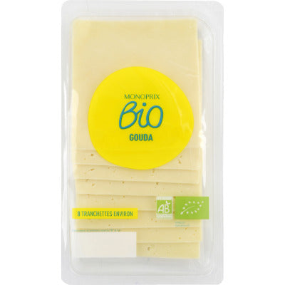 Monoprix Bio Gouda x8 tranches 200g Monoprix Bio Gouda x8 tranches 200g