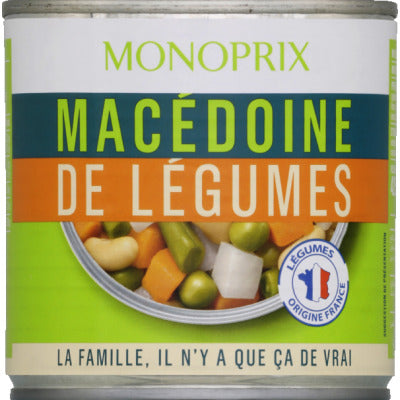 Monoprix Macédoine de légumes 265g Monoprix Macédoine de légumes 265g