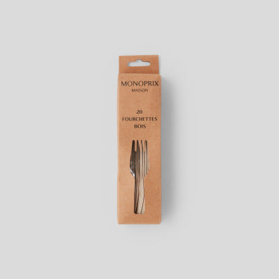 Monoprix Maison Fourchettes En Bois X20 16,5Cm Monoprix Maison Fourchettes En Bois X20 16,5Cm