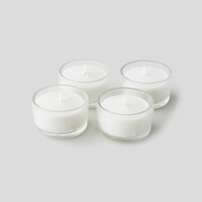 Monoprix Maison 4 Mini Bougies Non Parfumées, Chauffe Plat, Verre, Cire Végétale, 9,5X2,5X9,5Cm, Ivoire Monoprix Maison 4 Mini Bougies Non Parfumées, Chauffe Plat, Verre, Cire Végétale, 9,5X2,5X9,5Cm, Ivoire