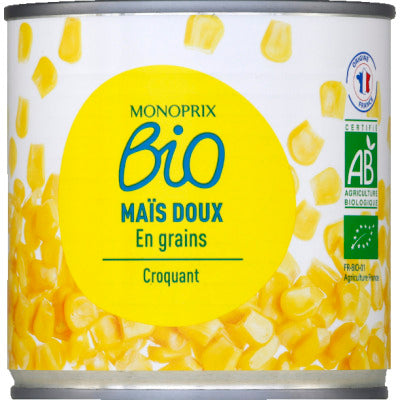 Monoprix Bio Maïs Doux En Grains 285g Monoprix Bio Maïs Doux En Grains 285g
