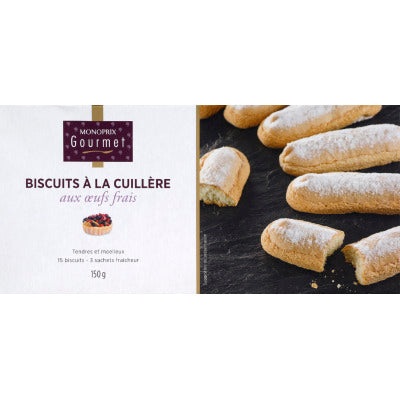 Monoprix Gourmet Biscuits à la cuillère aux oeufs frais 150g Monoprix Gourmet Biscuits à la cuillère aux oeufs frais 150g