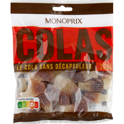 Monoprix Bonbons Colas 200G Monoprix Bonbons Colas 200G