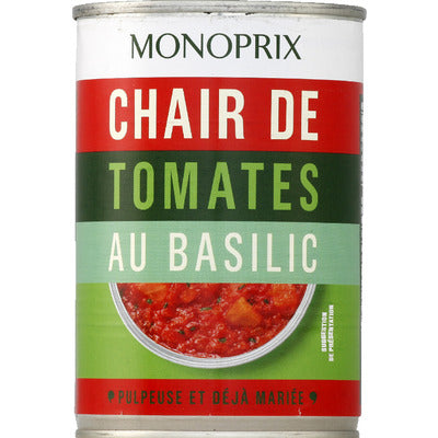 Monoprix Chair de Tomates au Basilic 400g Monoprix Chair de Tomates au Basilic 400g