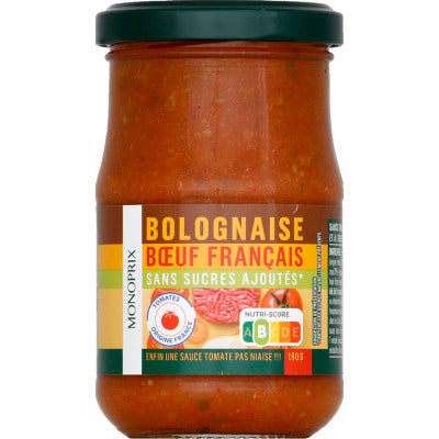 Monoprix Sauce bolognaise 190g Monoprix Sauce bolognaise 190g