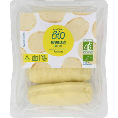 Monoprix Bio Quenelles Bio Nature Pur Beurre 4x80g Monoprix Bio Quenelles Bio Nature Pur Beurre 4x80g