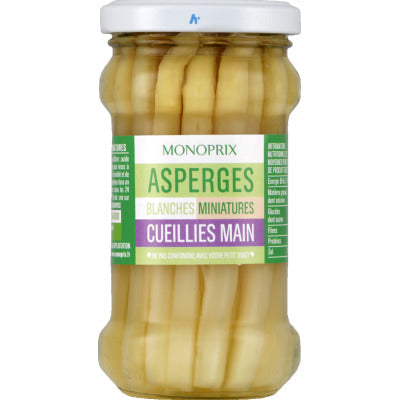Monoprix Asperges Blanches Miniatures 110g Monoprix Asperges Blanches Miniatures 110g