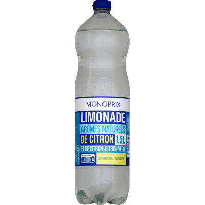 Monoprix Limonade Arôme Naturel de Citron 1,5L Monoprix Limonade Arôme Naturel de Citron 1,5L