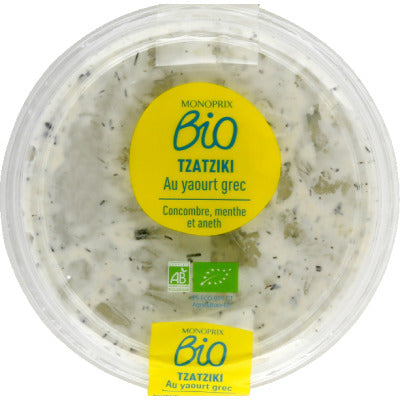 Monoprix Bio Tzatziki 180g Monoprix Bio Tzatziki 180g