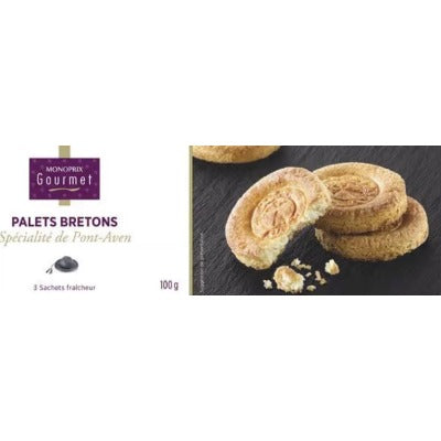 Monoprix Gourmet Palets bretons spécialité de Pont-Aven 100g Monoprix Gourmet Palets bretons spécialité de Pont-Aven 100g