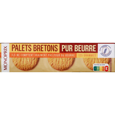 Monoprix Palets Bretons Pur Beurre 125g Monoprix Palets Bretons Pur Beurre 125g