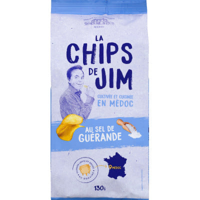 Chips de Jim Chips au Sel de Guérande 130g Chips de Jim Chips au Sel de Guérande 130g