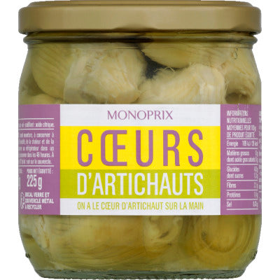 Monoprix Coeurs d'artichauts 225g Monoprix Coeurs d'artichauts 225g