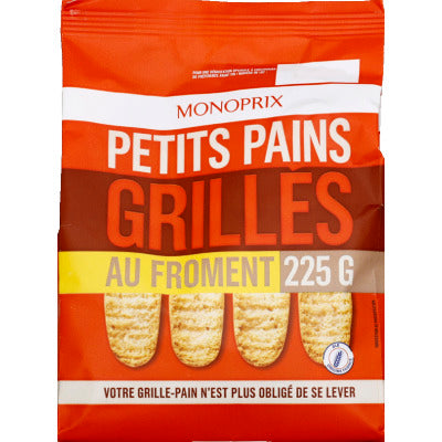 Monoprix Petits Pains Grillés Au Froment 225g Monoprix Petits Pains Grillés Au Froment 225g