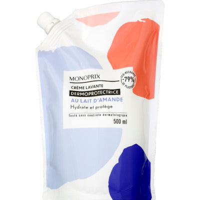 Monoprix Recharge Doypack Crème Lavante Dermoprotectrice 500Ml Monoprix Recharge Doypack Crème Lavante Dermoprotectrice 500Ml