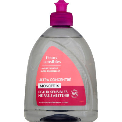Monoprix Liquide Vaisselle Peaux Sensibles 500Ml Monoprix Liquide Vaisselle Peaux Sensibles 500Ml