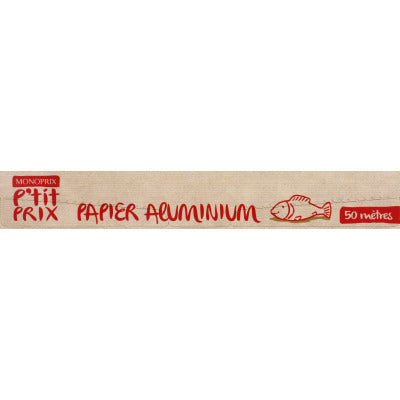 Monoprix P'Tit Prix Papier Aluminium 50m Monoprix P'Tit Prix Papier Aluminium 50M