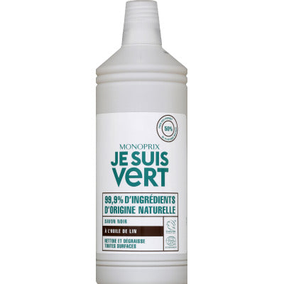 Monoprix Je Suis Vert Savon Noir À L'Huile De Lin 1L Monoprix Je Suis Vert Savon Noir À L'Huile De Lin 1L