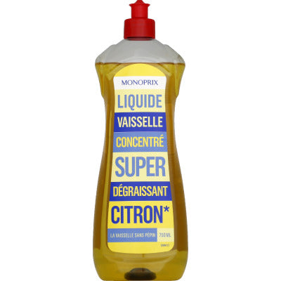 Monoprix Liquide Vaisselle Concentré Super Dégraissant Citron 750ml Monoprix Liquide Vaisselle Concentré Super Dégraissant Citron 750ml