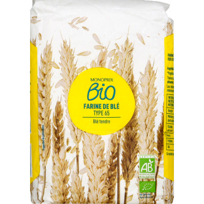 Monoprix Bio Farine De Blé Type 65 1kg Monoprix Bio Farine De Blé Type 65 1kg