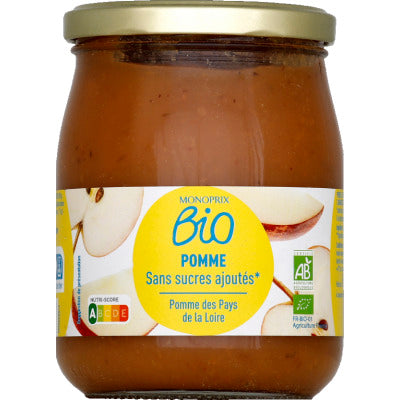 Monoprix Bio Origines Purée De Pommes, Sans Sucres Ajoutés 560G Monoprix Bio Origines Purée De Pommes, Sans Sucres Ajoutés 560G