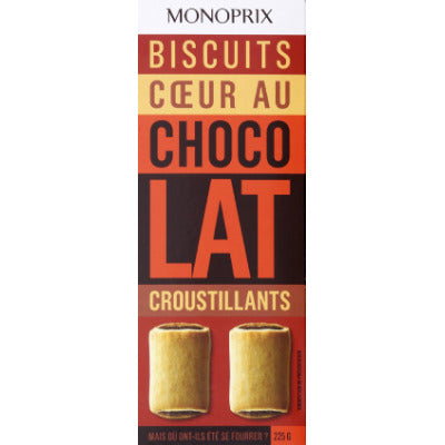 Monoprix Biscuits Croustillants Coeur au Chocolat 225g Monoprix Biscuits Croustillants Coeur au Chocolat 225g