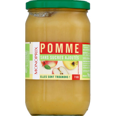 Monoprix Purée De Pomme Sans Sucres Ajoutés 710g Monoprix Purée De Pomme Sans Sucres Ajoutés 710g